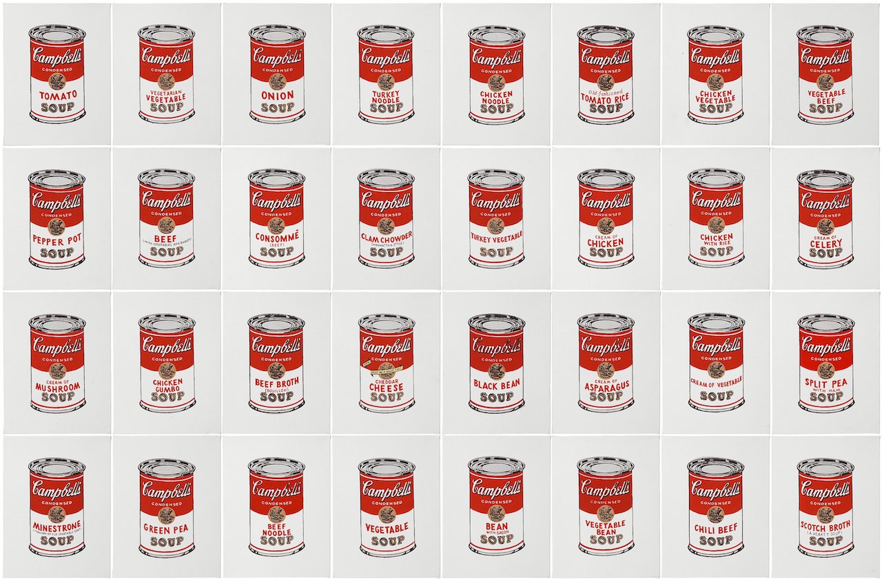 371. RICHARD H. PETTIBONE, "ANDY WARHOL, '32 CANS OF CAMPBELL'S SOUP', 1962".